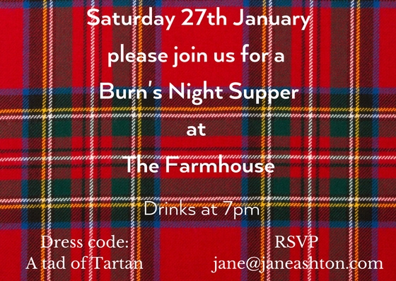 Burns Night supper invitation