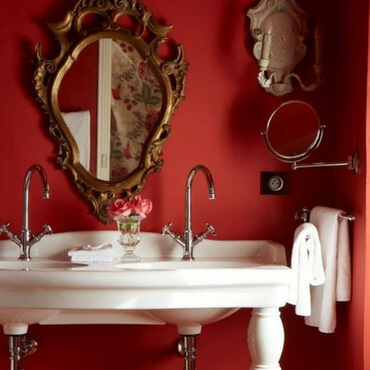 Red bathroom