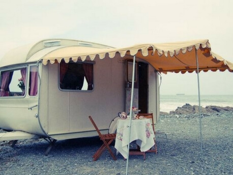 Bespoke awning for Brigitte the glamavan